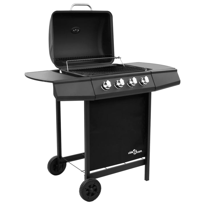 Gasbarbecue-grill met 4 branders zwart - Griffin Retail