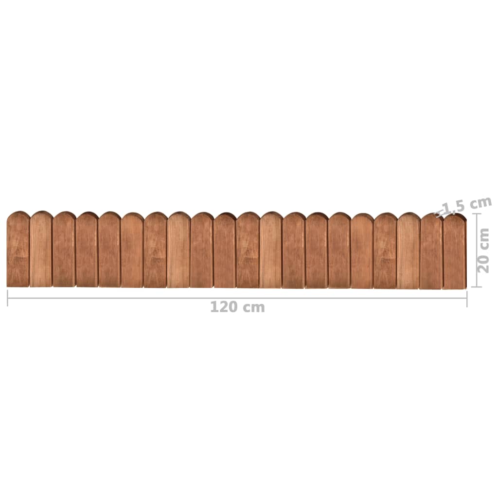 Gazonrand 120 cm geïmpregneerd grenenhout bruin - Griffin Retail