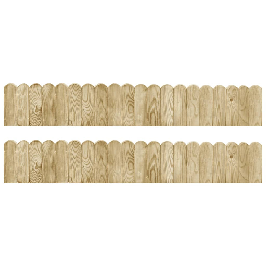 Gazonranden 2 st 120 cm geïmpregneerd grenenhout - Griffin Retail
