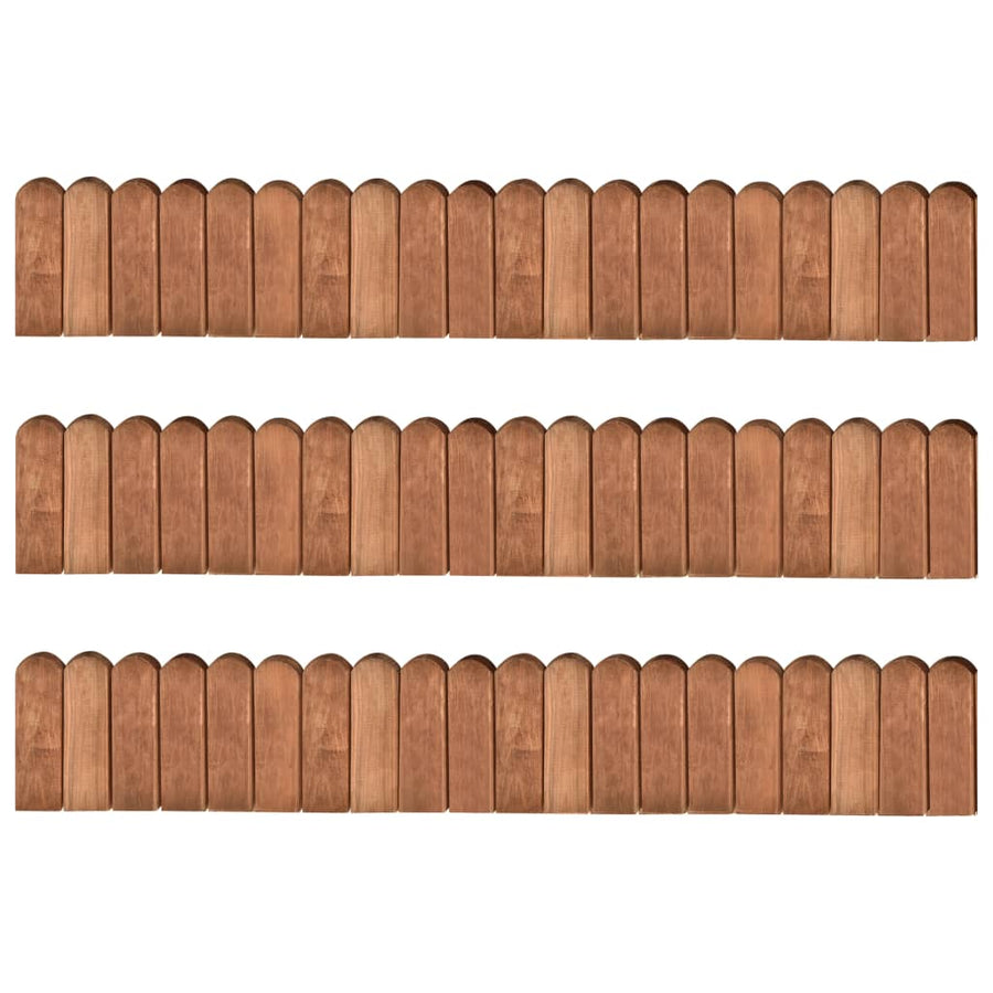 Gazonranden 3 st 120 cm geïmpregneerd grenenhout - Griffin Retail