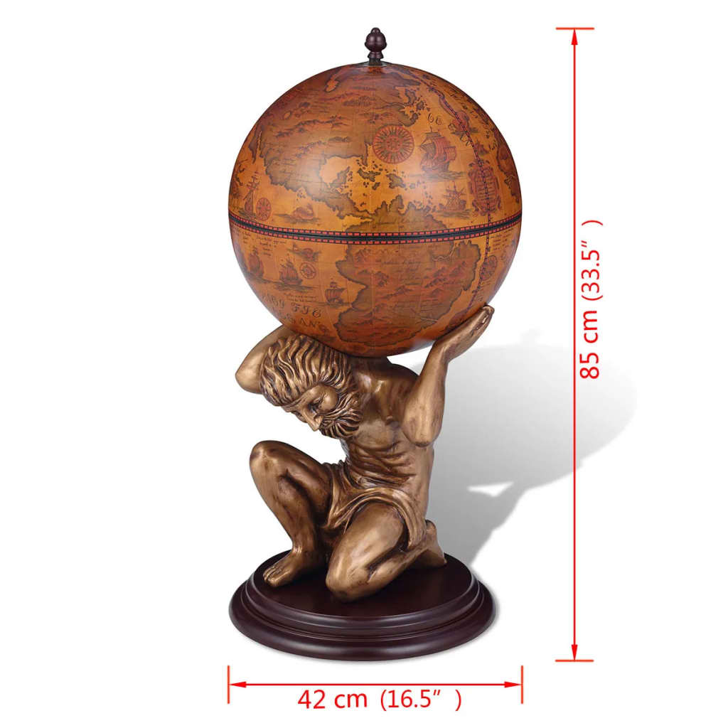 Globebar Atlas 42x42x85 cm - Griffin Retail