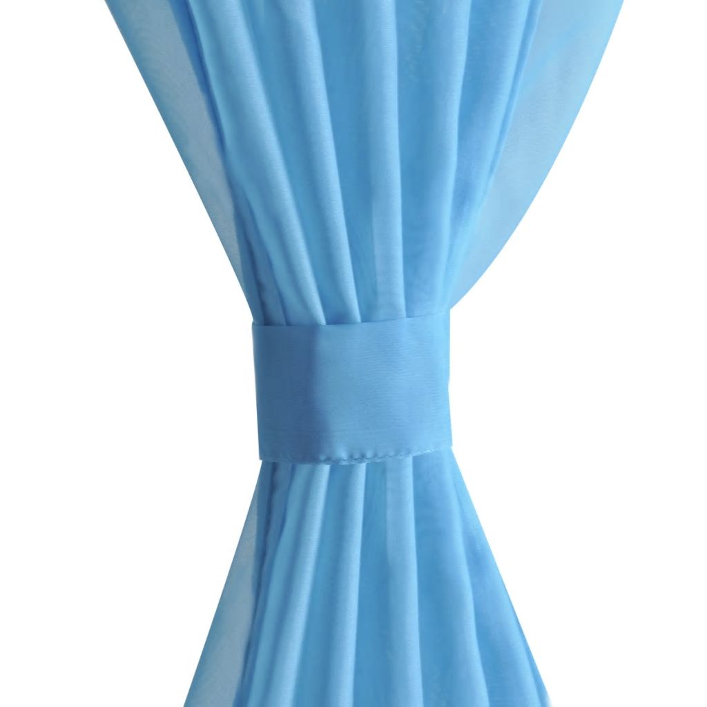 Gordijn Turquoise 140x225 cm (2 stuks) - Griffin Retail
