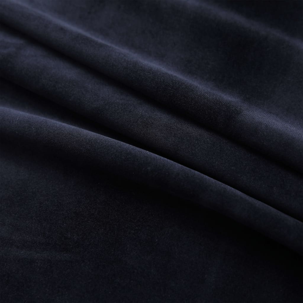 Gordijn verduisterend met ringen 290x245 cm fluweel zwart - Griffin Retail