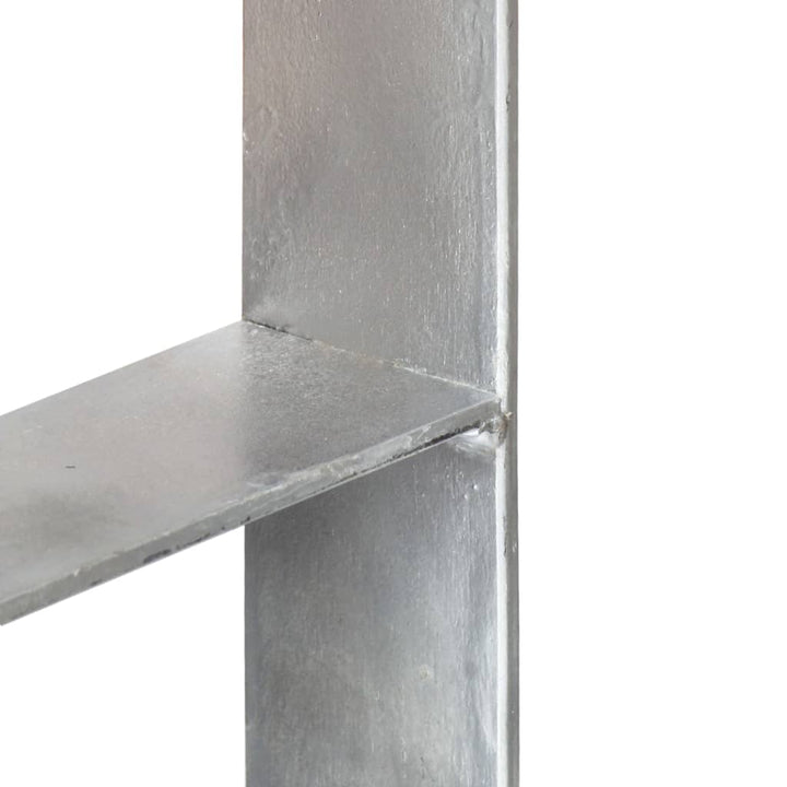 Grondankers 2 st 7x6x60 cm gegalvaniseerd staal zilverkleurig - Griffin Retail