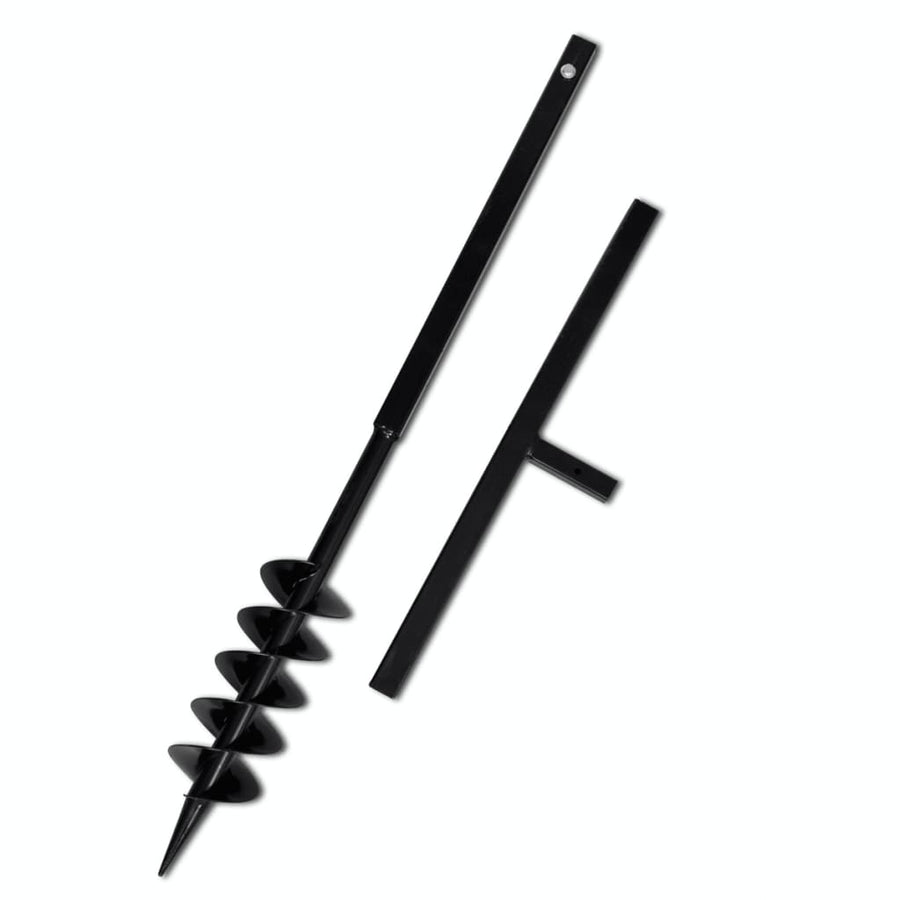 Grondboor met handvat en schroefkop (dubbele schroef) 100 mm (zwart) - Griffin Retail