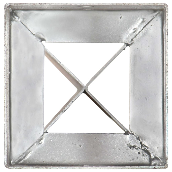 Grondpinnen 12 st 10x10x91 cm gegalvaniseerd staal zilverkleurig - Griffin Retail