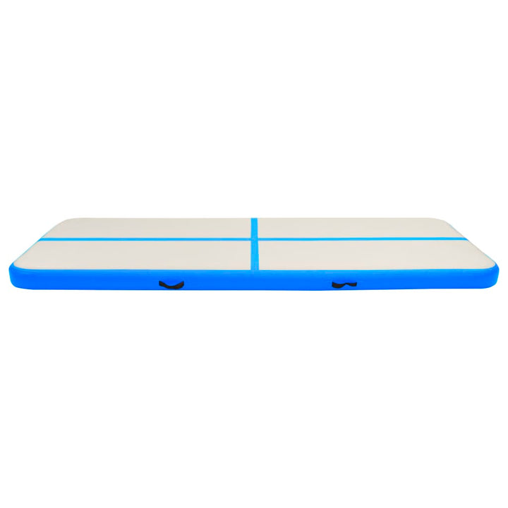Gymnastiekmat met pomp opblaasbaar 300x100x20 cm PVC blauw - Griffin Retail