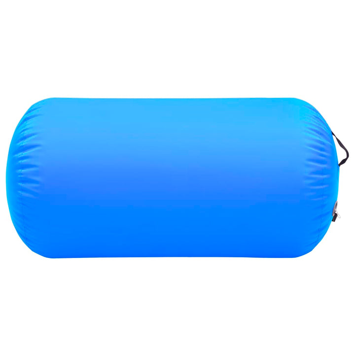 Gymnastiekrol met pomp opblaasbaar 120x75 cm PVC blauw - Griffin Retail