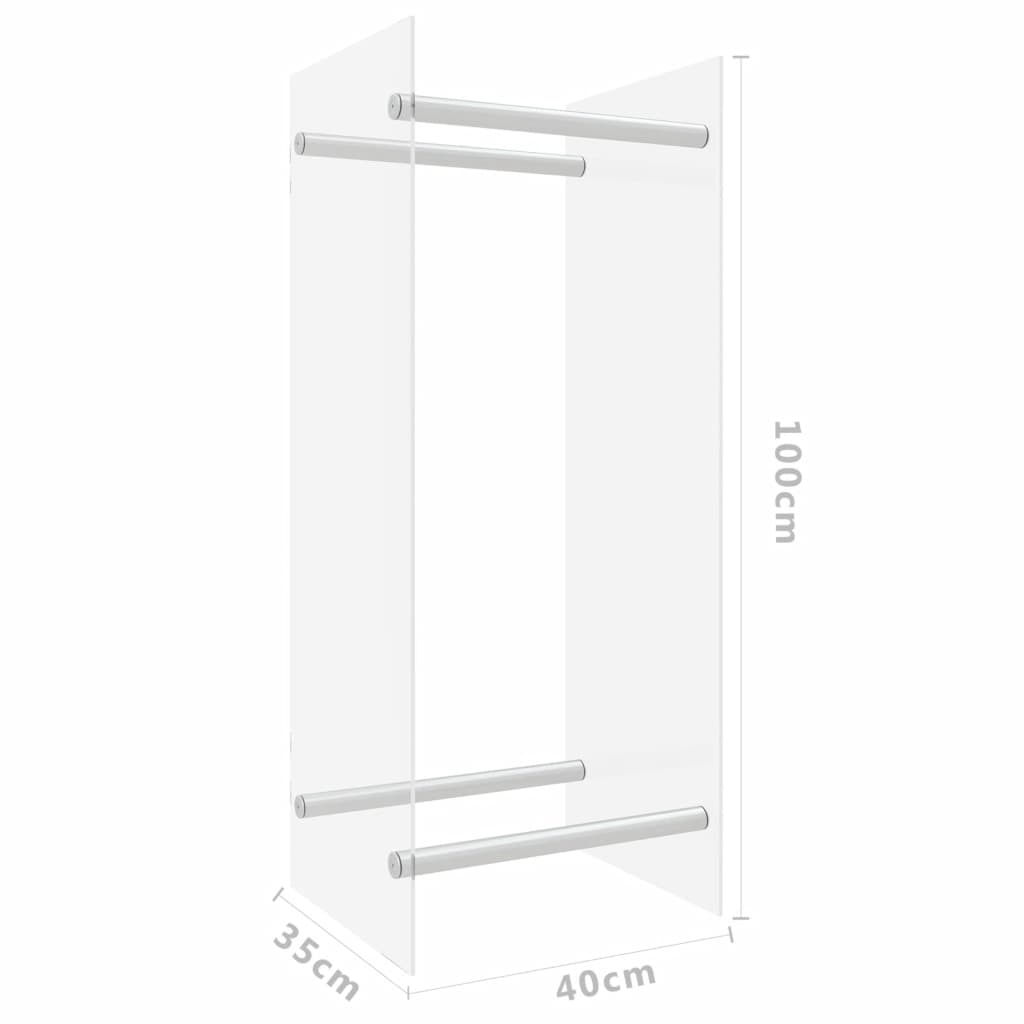 Haardhoutrek 40x35x100 cm gehard glas transparant - Griffin Retail