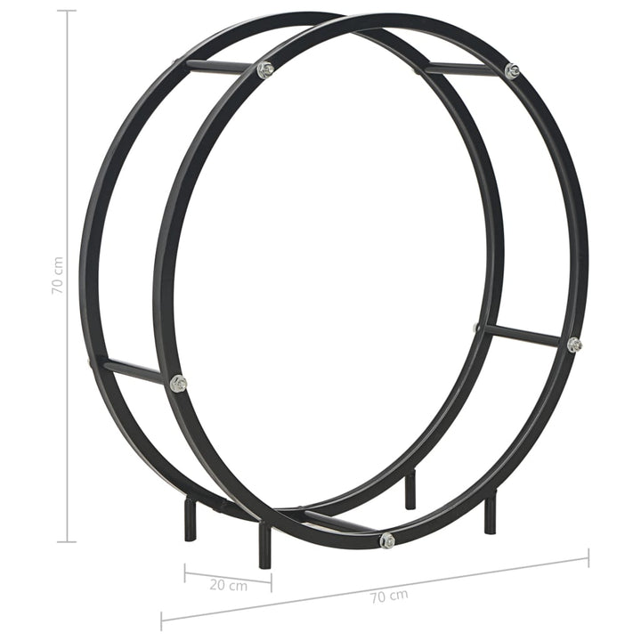 Haardhoutrek 70x20x70 cm staal zwart - Griffin Retail