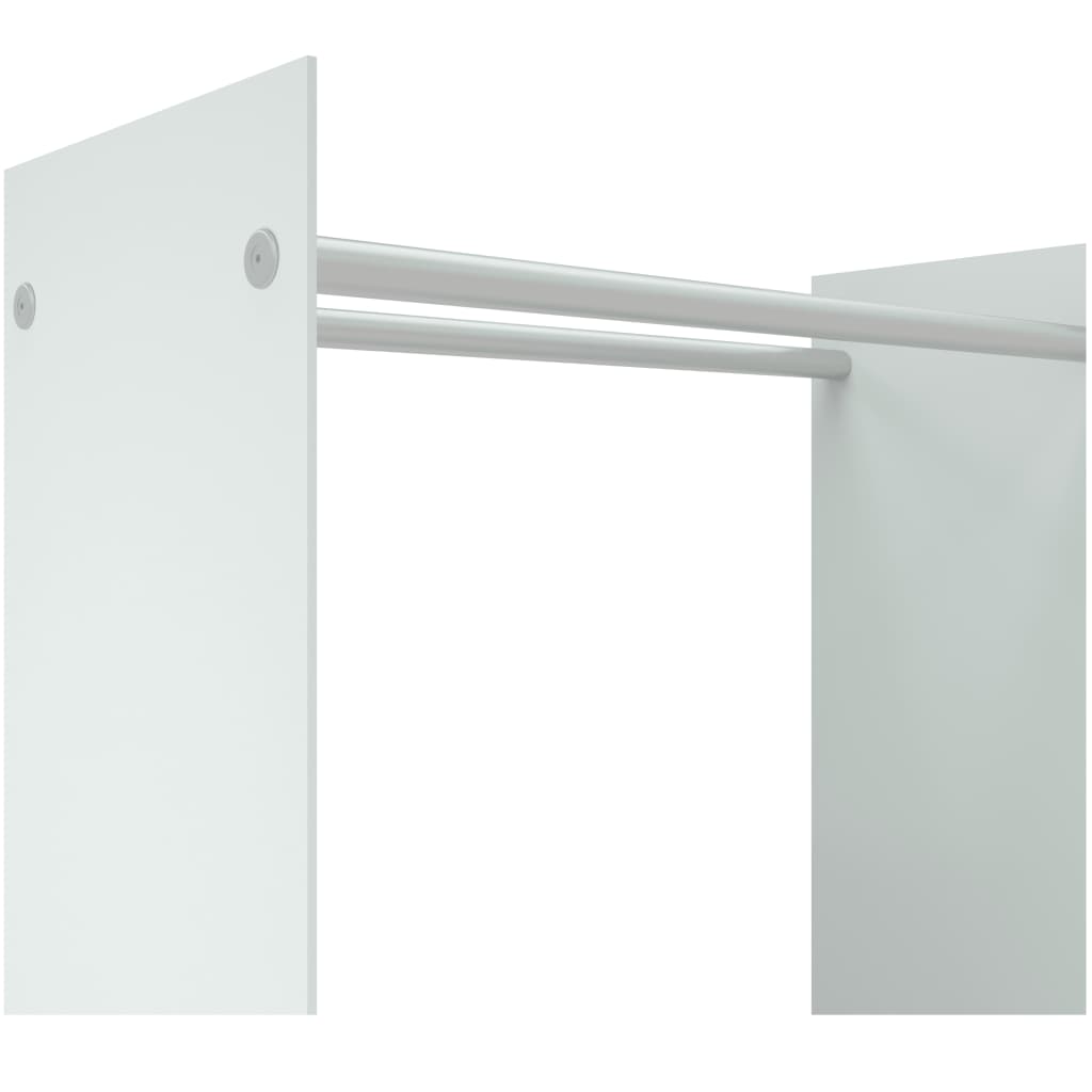 Haardhoutrek 80x35x100 cm gehard glas wit - Griffin Retail