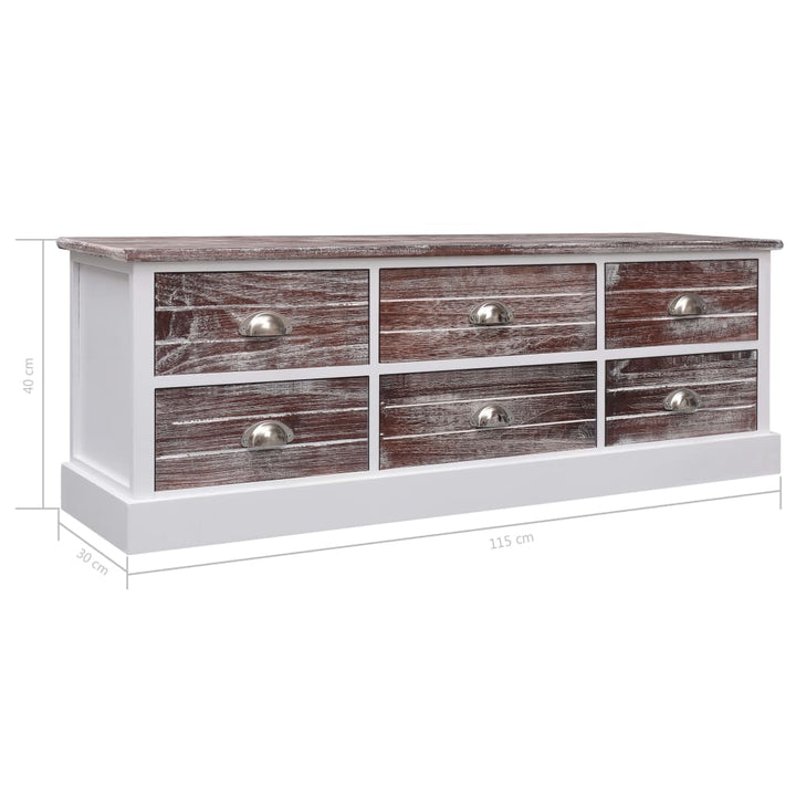 Halbank 115x30x40 cm hout bruin - Griffin Retail