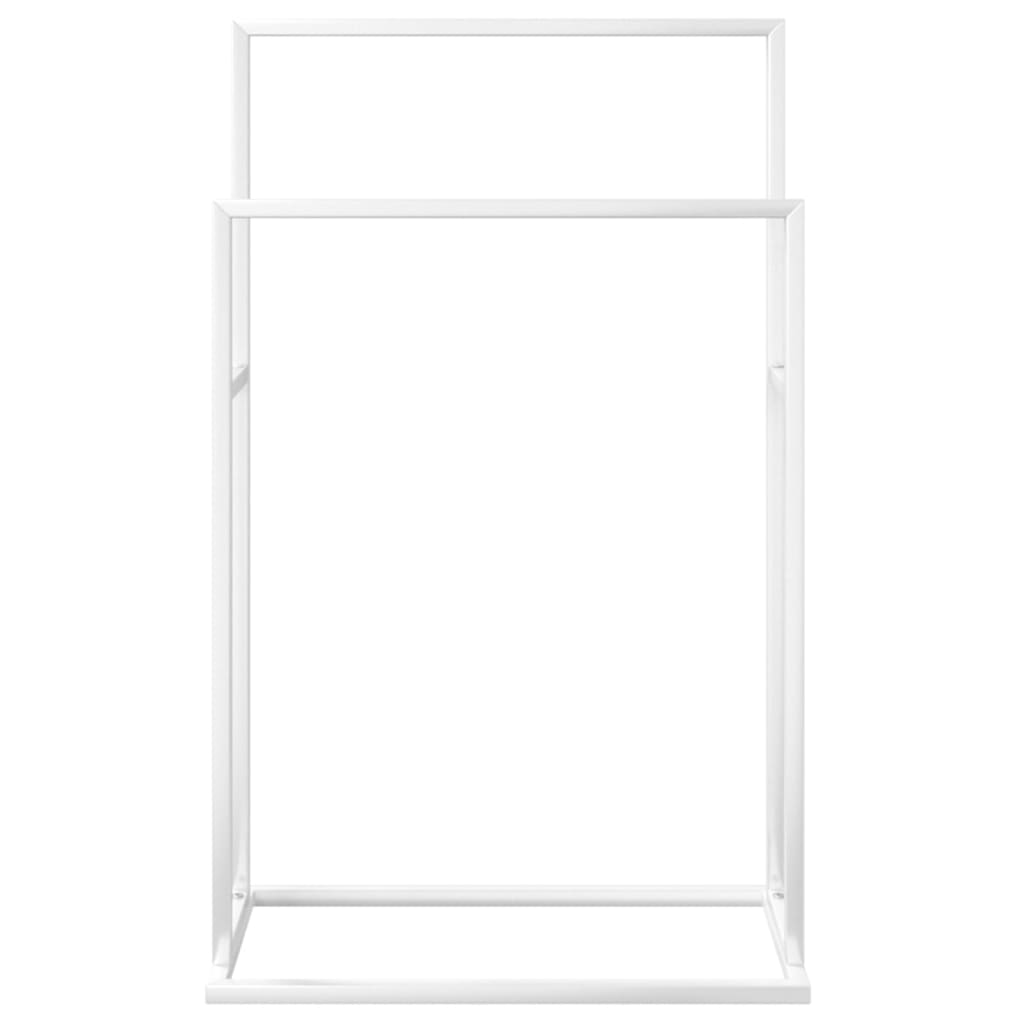 Handdoekenrek vrijstaand 48x24x78,5 cm ijzer wit - Griffin Retail