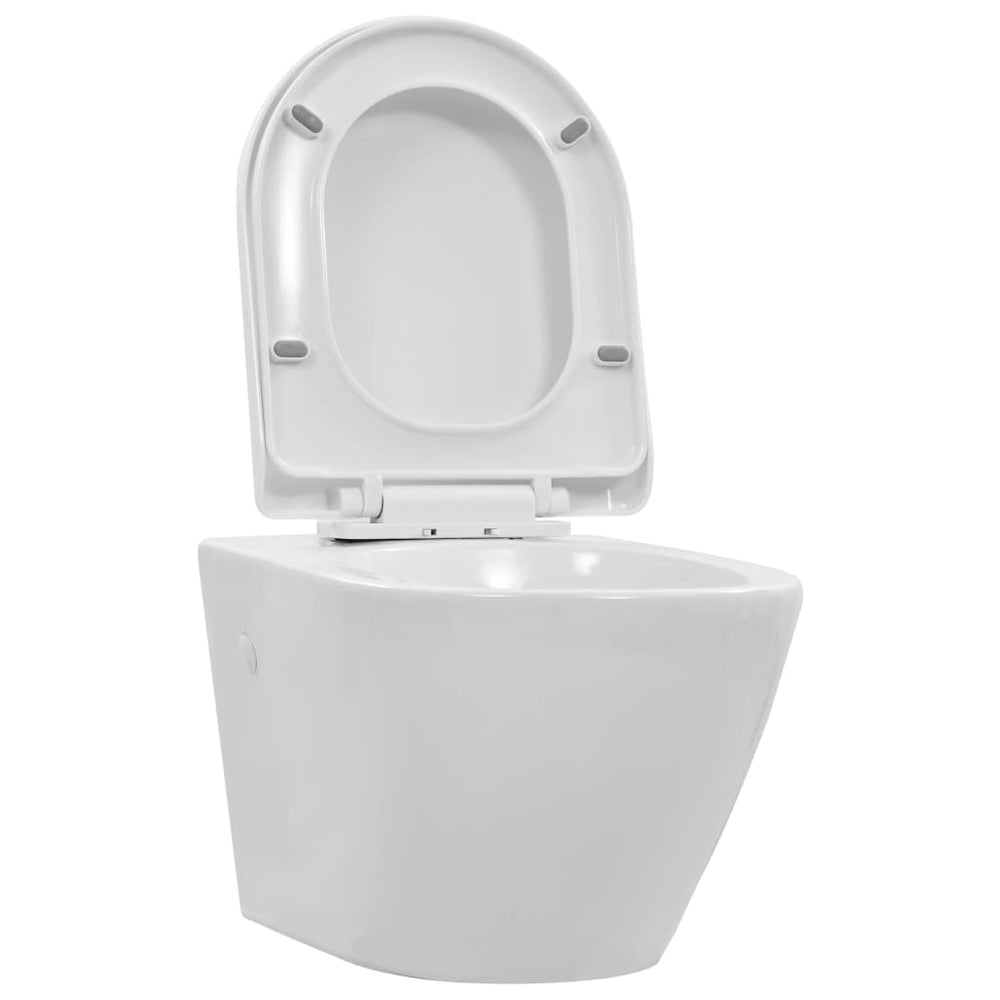 Hangend toilet randloos keramiek wit - Griffin Retail