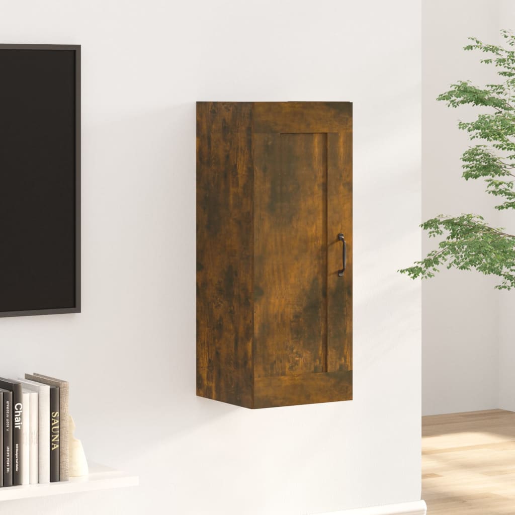 Hangkast 35x34x90 cm bewerkt hout gerookt eikenkleurig - Griffin Retail