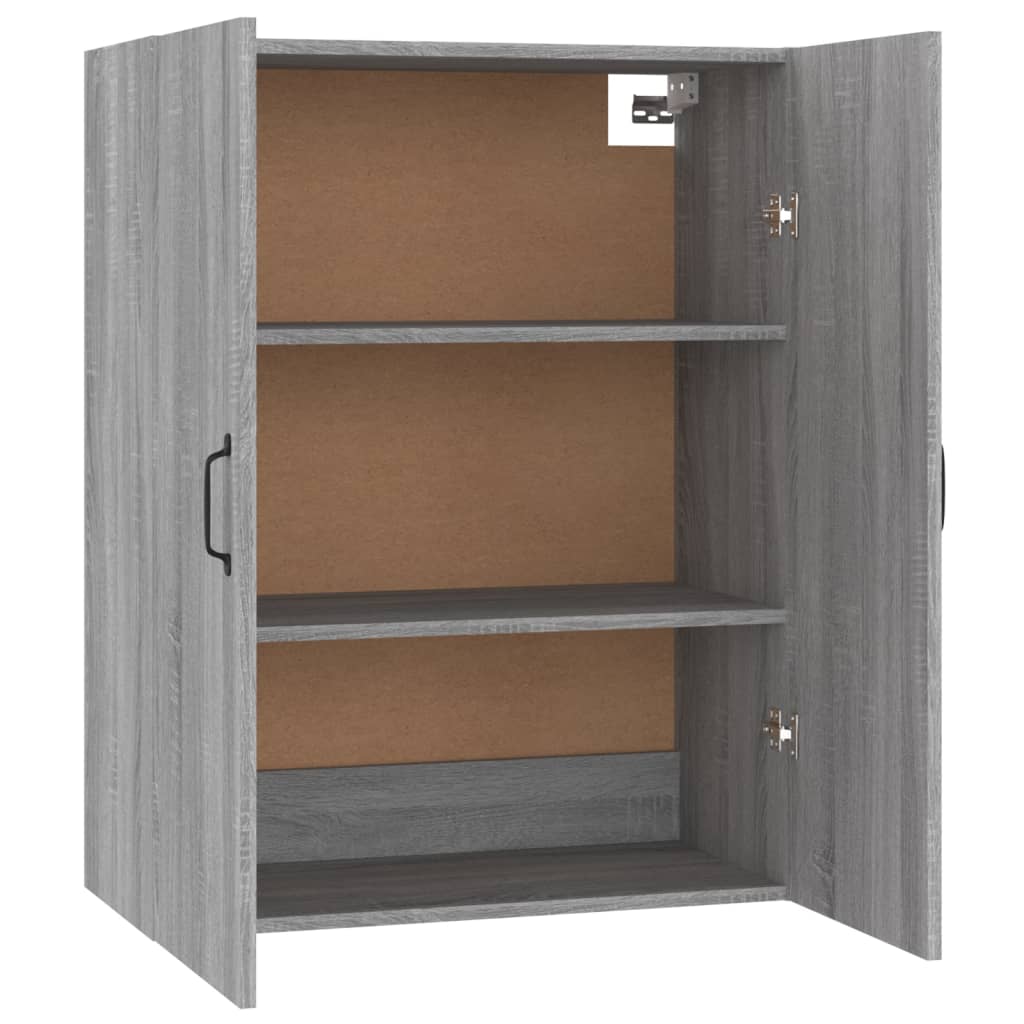 Hangkast 69,5x34x90 cm bewerkt hout grijs sonoma eikenkleurig - Griffin Retail