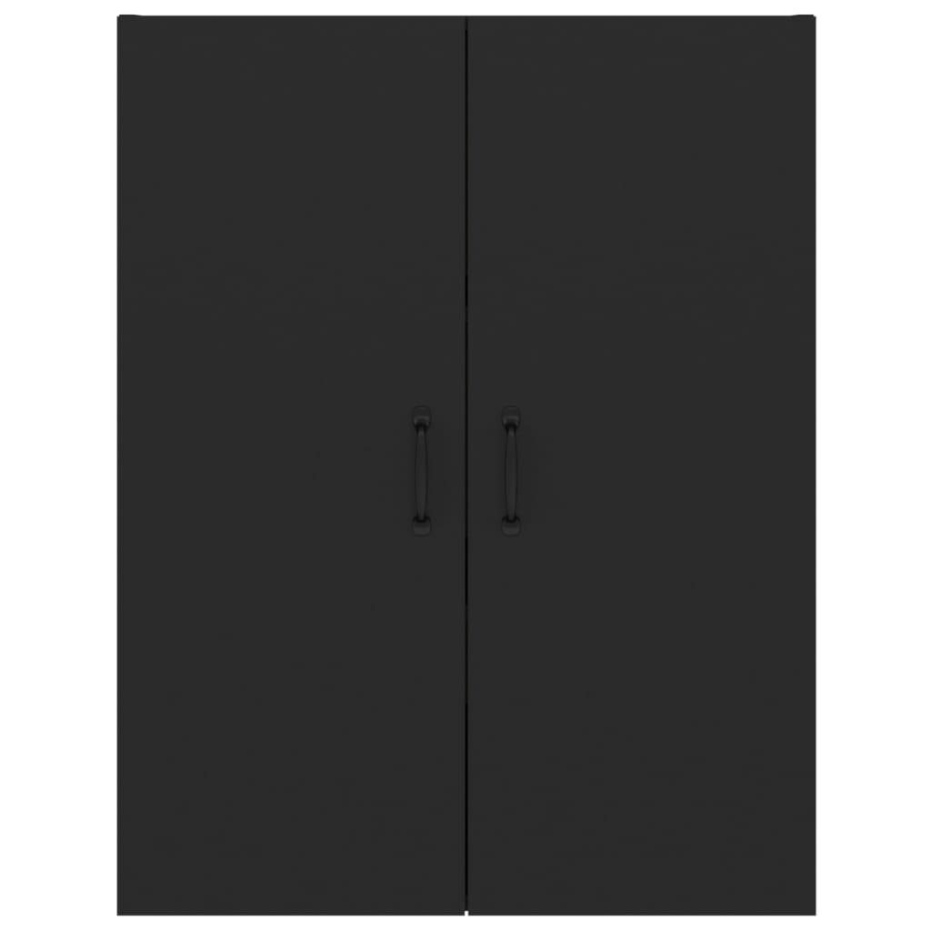 Hangkast 69,5x34x90 cm bewerkt hout zwart - Griffin Retail