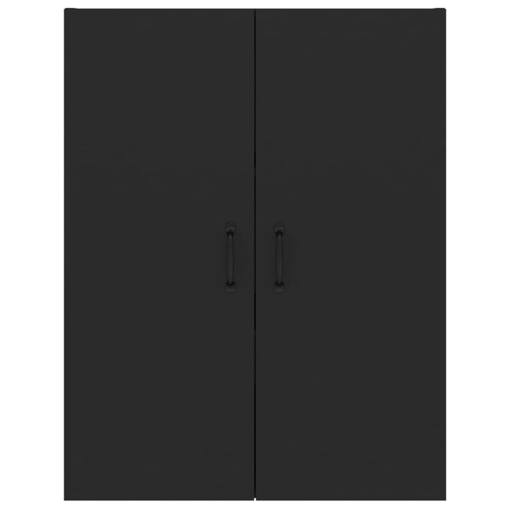 Hangkast 69,5x34x90 cm bewerkt hout zwart - Griffin Retail