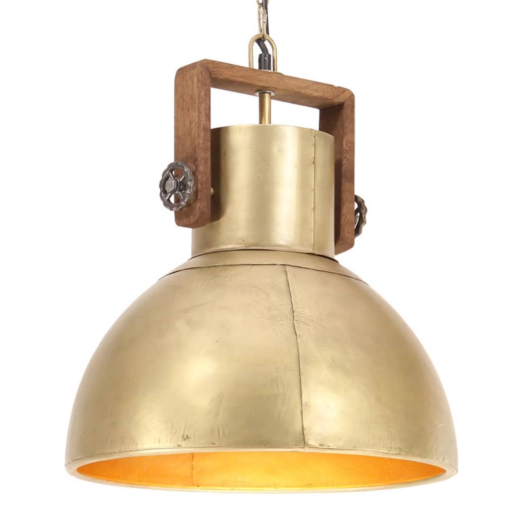 Hanglamp industrieel rond 25 W E27 40 cm messingkleurig - Griffin Retail