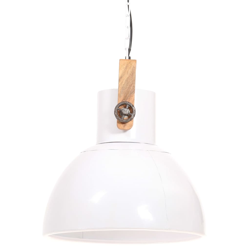 Hanglamp industrieel rond 25 W E27 40 cm wit - Griffin Retail