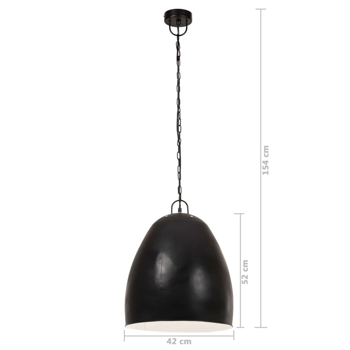 Hanglamp industrieel rond 25 W E27 42 cm gitzwart - Griffin Retail
