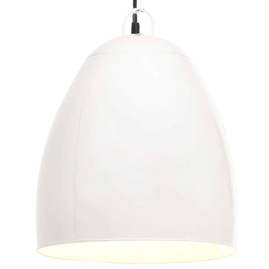 Hanglamp industrieel rond 25 W E27 42 cm wit - Griffin Retail