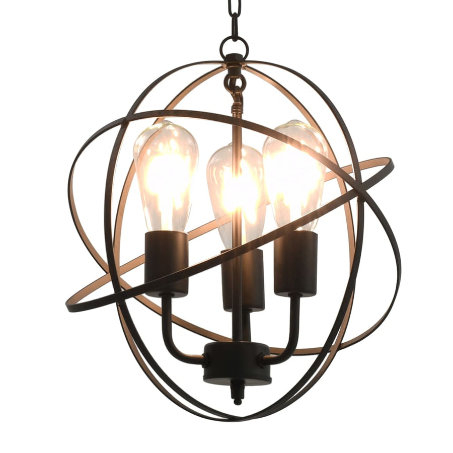 Hanglamp rond 3xE27 zwart - Griffin Retail