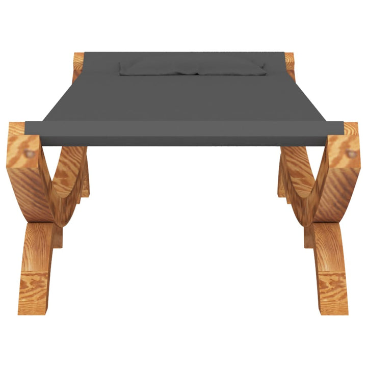 Hangmat 100x188,5x44 cm massief vurenhout antracietkleurig - Griffin Retail