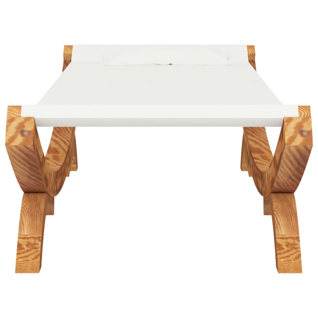 Hangmat 100x188,5x44 cm massief vurenhout crèmekleurig - Griffin Retail