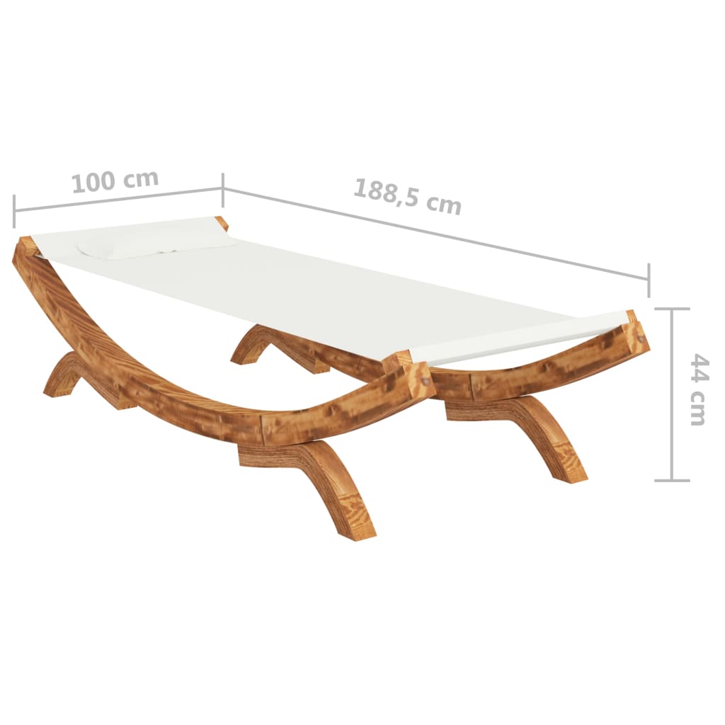 Hangmat 100x188,5x44 cm massief vurenhout crèmekleurig - Griffin Retail