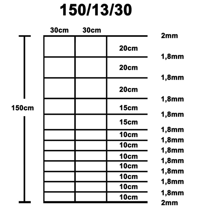 Hek 50x1,5 m gegalvaniseerd staal zilverkleurig - Griffin Retail