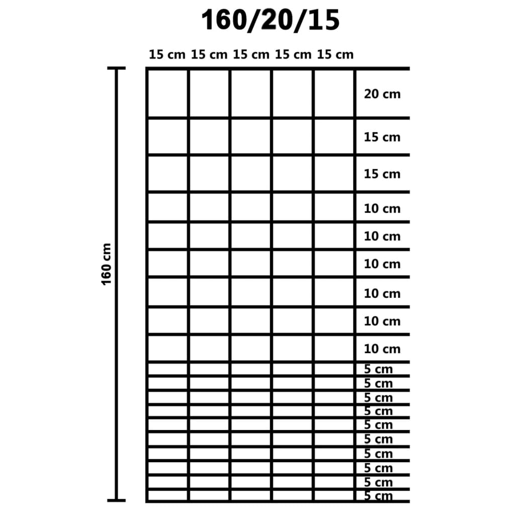 Hek 50x1,6 m gegalvaniseerd staal zilverkleurig - Griffin Retail