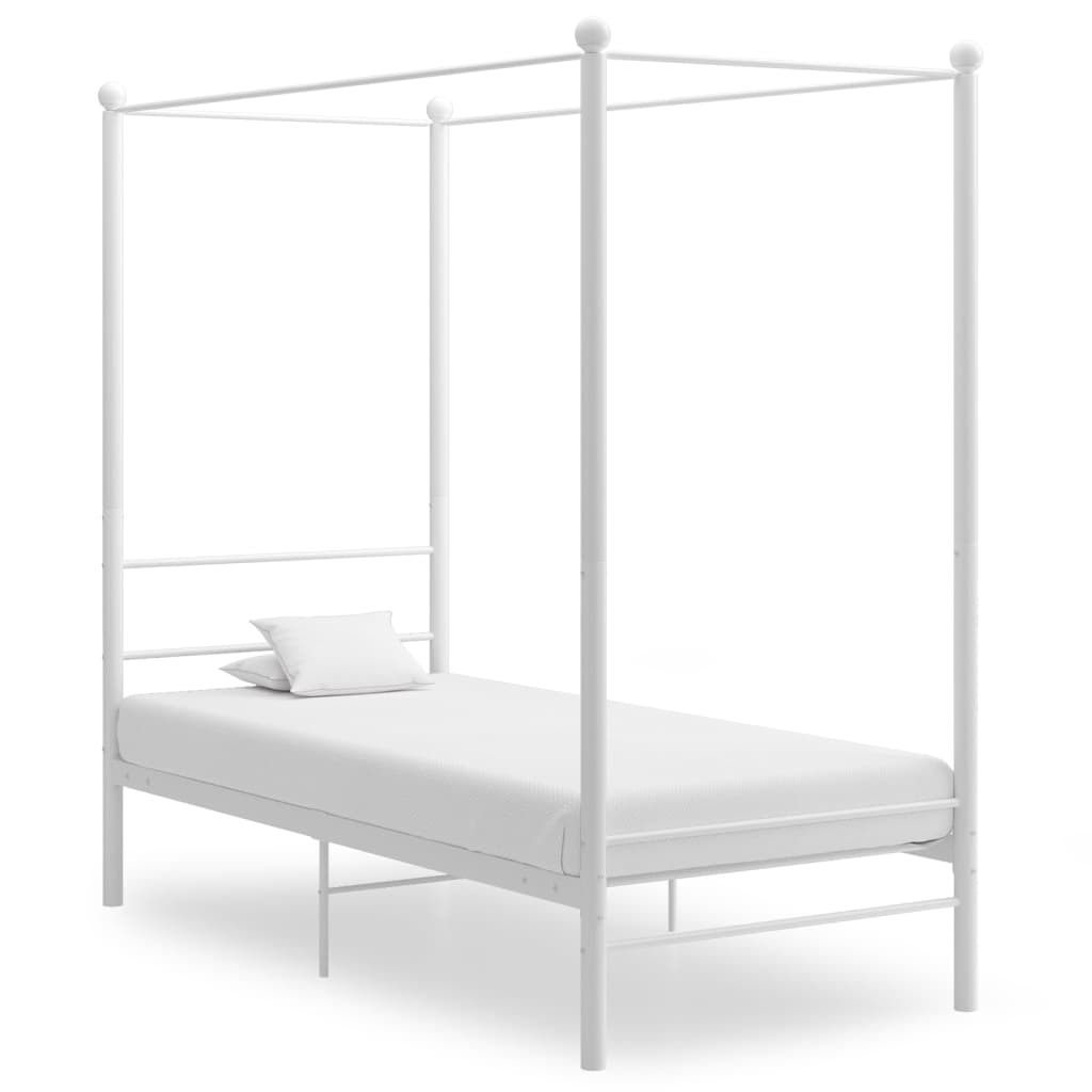 Hemelbedframe metaal wit 90x200 cm - Griffin Retail