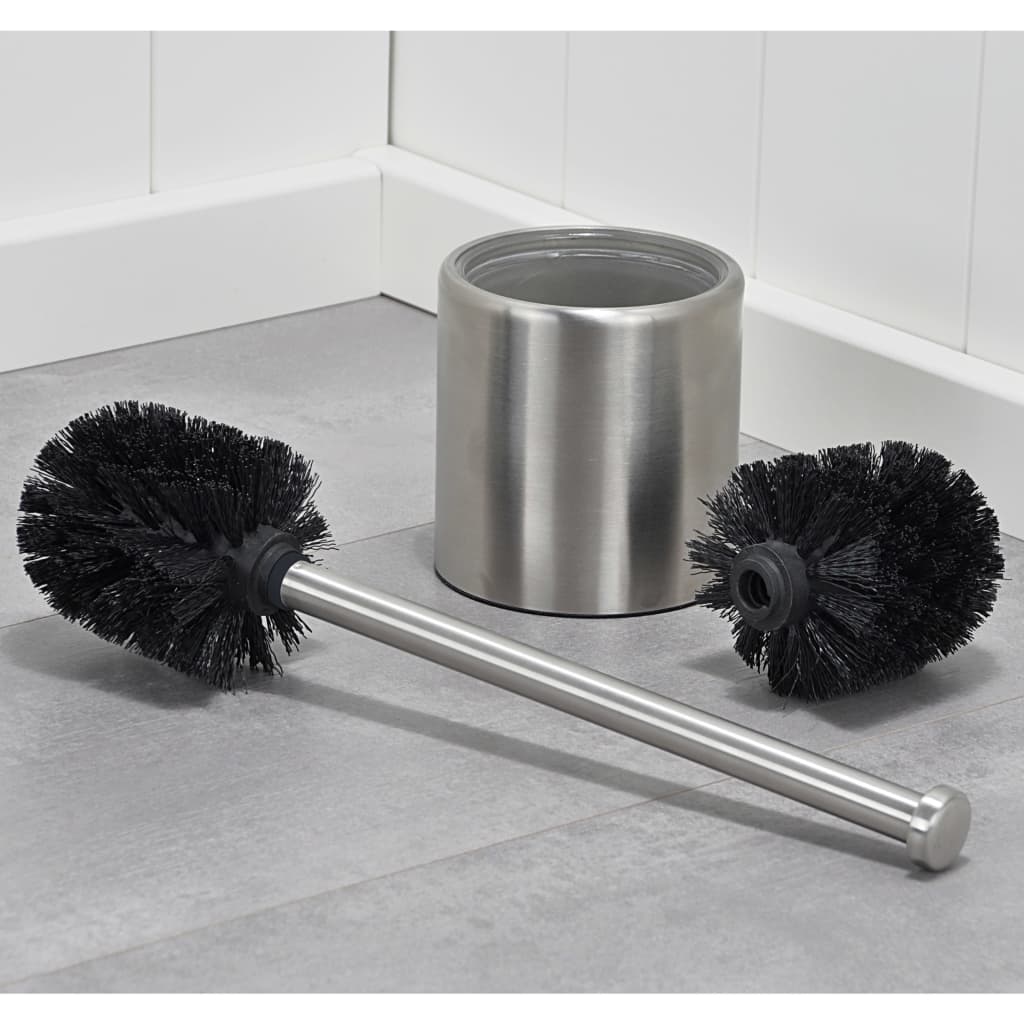 HI toiletborstel met houder 10 cm roestvrij staal - Griffin Retail