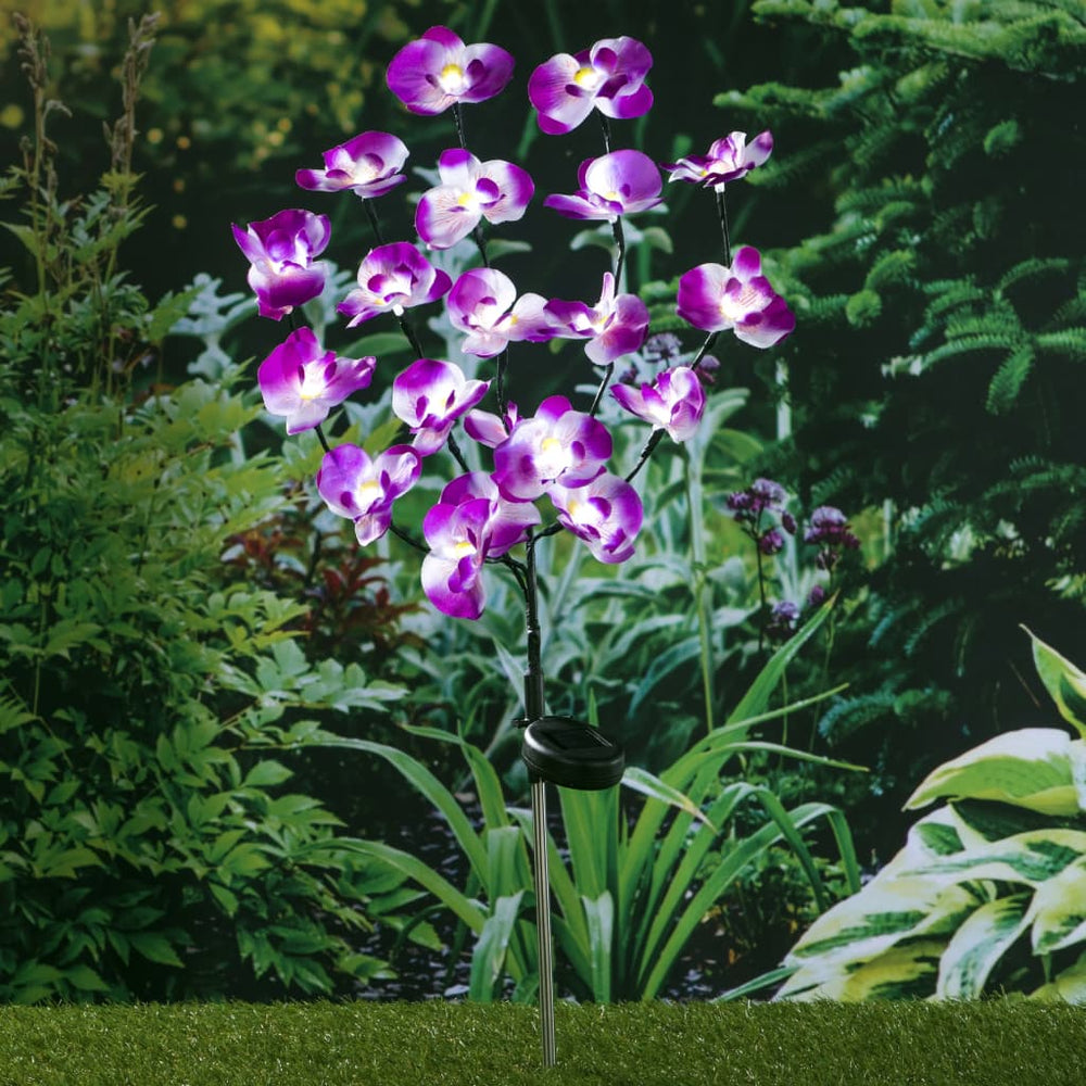 HI Tuinlamp orchidee solar LED 75 cm - Griffin Retail
