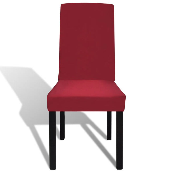 Hoes voor stoelen 6 stuks stretch (wijnrood) - Griffin Retail