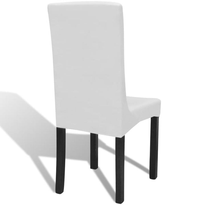 Hoes voor stoelen stretch 6 stuks (wit) - Griffin Retail