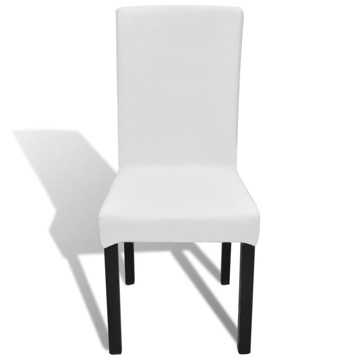 Hoes voor stoelen stretch 6 stuks (wit) - Griffin Retail