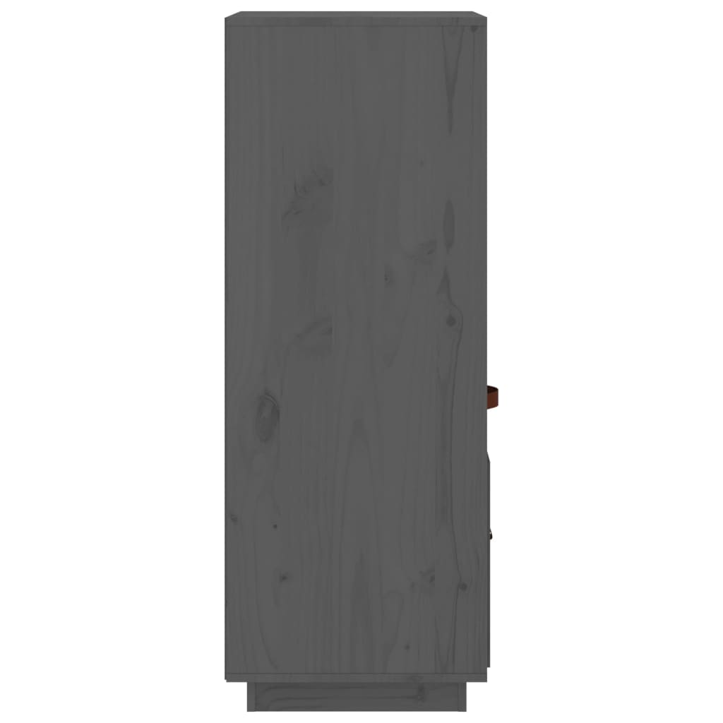 Hoge kast 34x40x108,5 cm massief grenenhout grijs - Griffin Retail