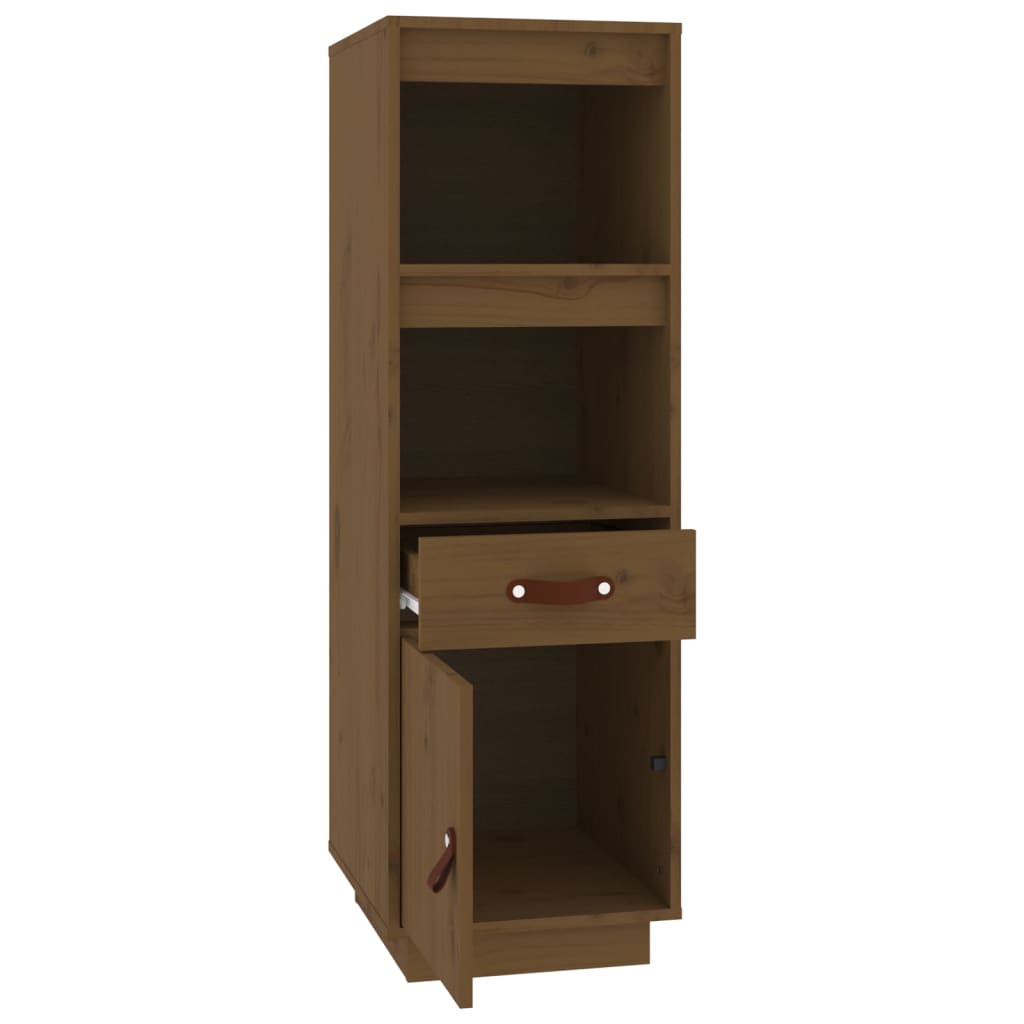 Hoge kast 34x40x108,5 cm massief grenenhout honingbruin - Griffin Retail