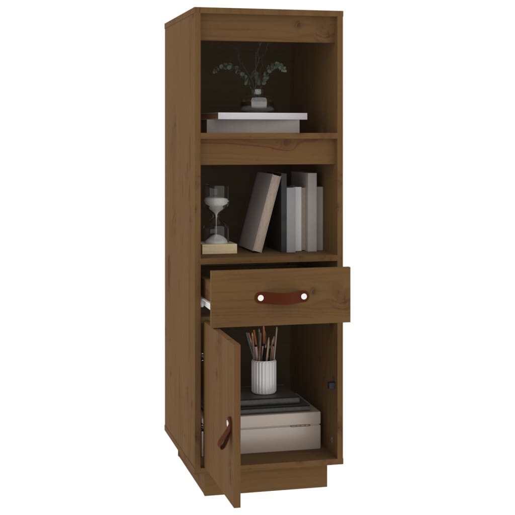 Hoge kast 34x40x108,5 cm massief grenenhout honingbruin - Griffin Retail