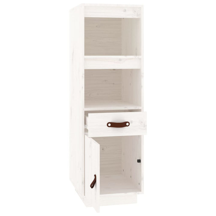 Hoge kast 34x40x108,5 cm massief grenenhout wit - Griffin Retail