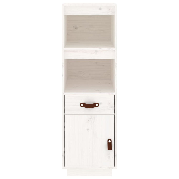 Hoge kast 34x40x108,5 cm massief grenenhout wit - Griffin Retail