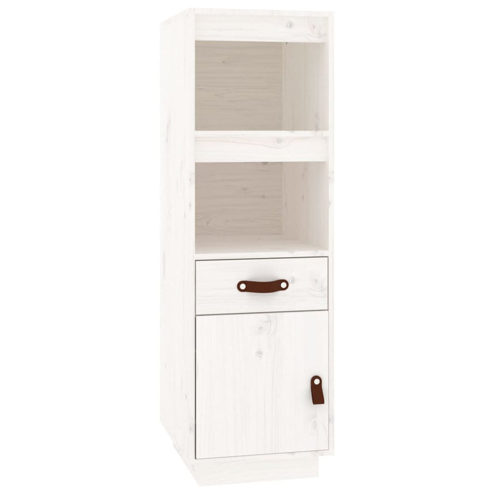 Hoge kast 34x40x108,5 cm massief grenenhout wit - Griffin Retail