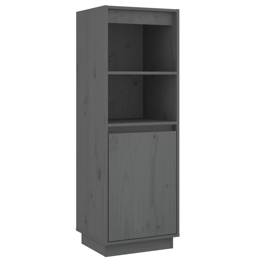 Hoge kast 37x34x110 cm massief grenenhout grijs - Griffin Retail