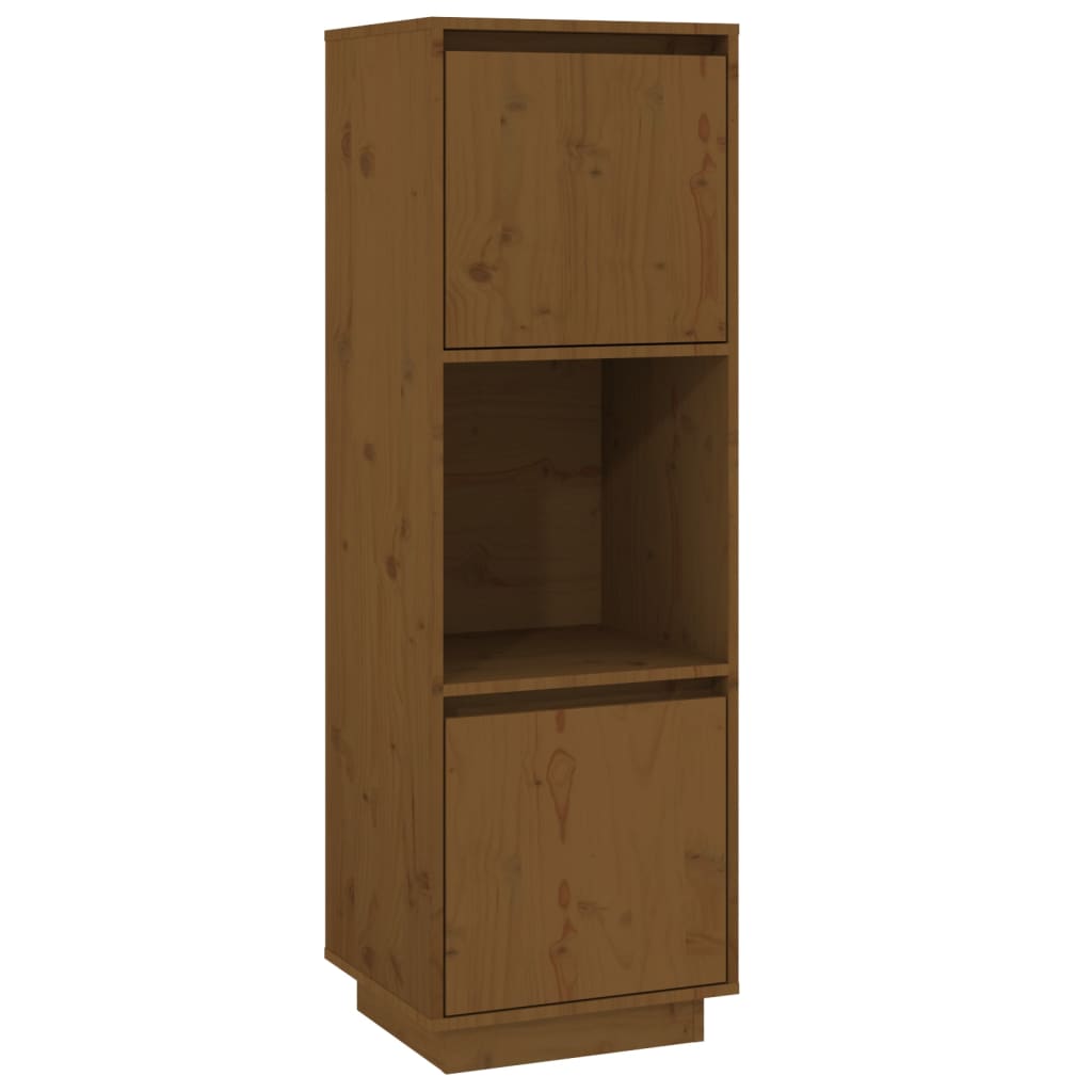 Hoge kast 38x35x117 cm massief grenenhout honingbruin - Griffin Retail