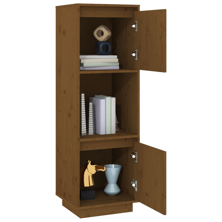 Hoge kast 38x35x117 cm massief grenenhout honingbruin - Griffin Retail