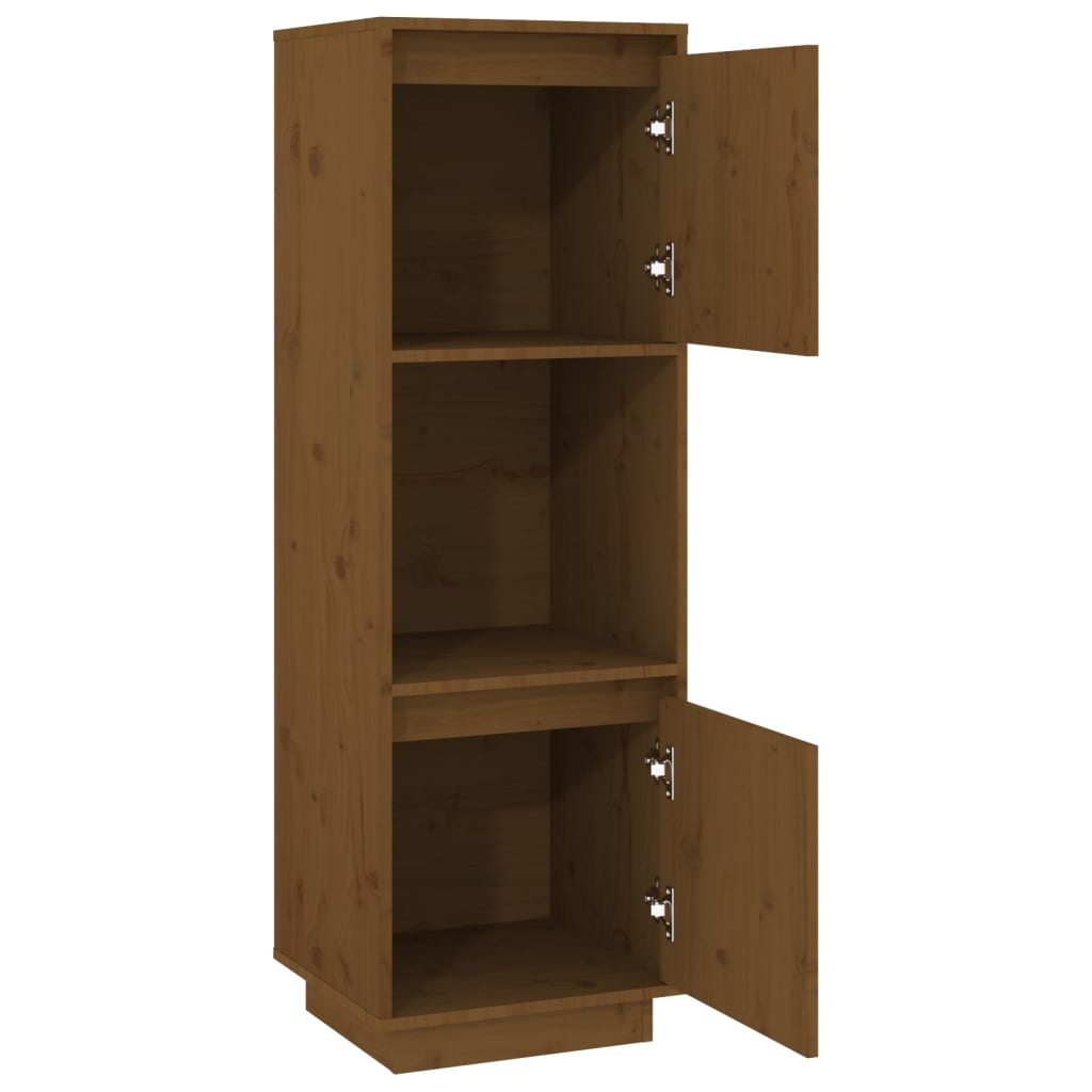 Hoge kast 38x35x117 cm massief grenenhout honingbruin - Griffin Retail