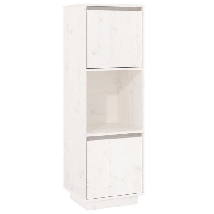 Hoge kast 38x35x117 cm massief grenenhout wit - Griffin Retail