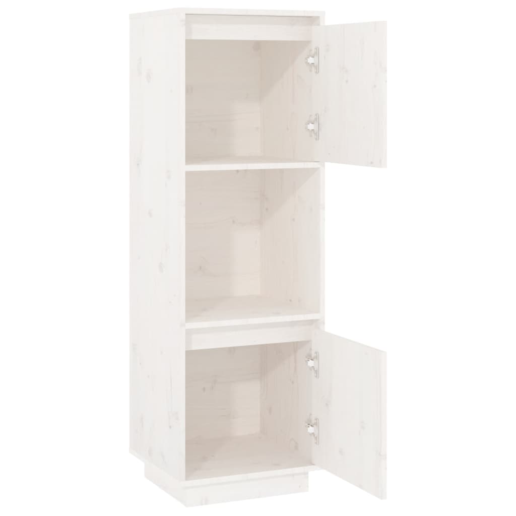 Hoge kast 38x35x117 cm massief grenenhout wit - Griffin Retail